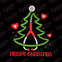 Stethoscope Christmas Tree Embroidery Design