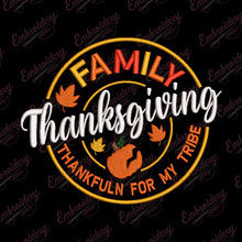 Blessed Thanksgiving Family Embroidery Design