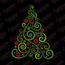 Stylized Christmas Tree Embroidery Design
