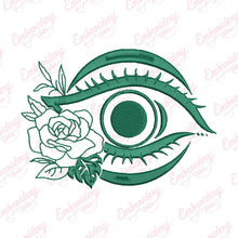 Floral Eye Embroidery Design