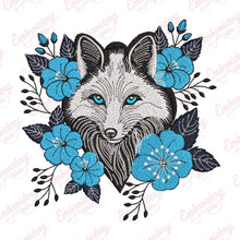 Floral Fox Embroidery Design
