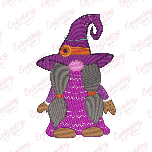 Halloween Gnome Embroidery Design