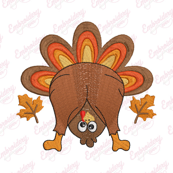 Thanksgiving Turkey Fun Embroidery Design