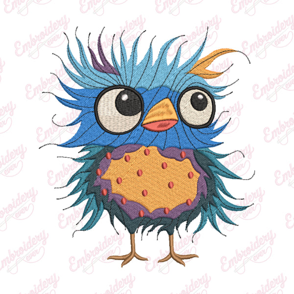 Crazy Bird Embroidery Machine File