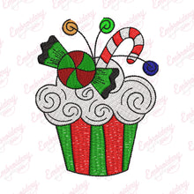 Christmas Cupcake Embroidery Design
