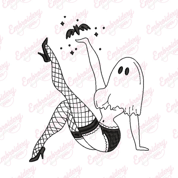 Freak in the Sheets Halloween Embroidery Design