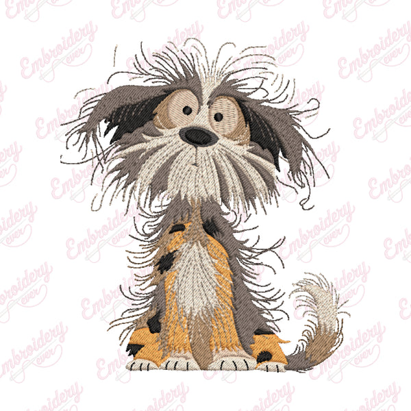 Funny Crazy Dog Machine Embroidery Designs
