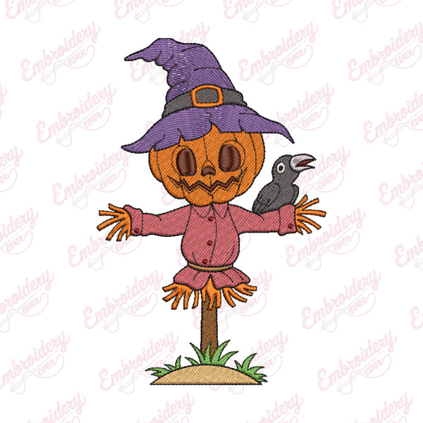 Halloween Scarecrow Embroidery Design