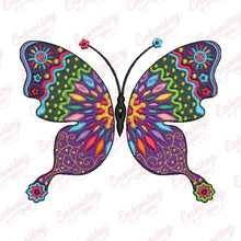 Colorful Butterfly Machine Embroidery Design