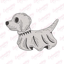 Halloween Ghost Dog Embroidery Design