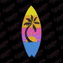 Retro Surfboard Embroidery Design