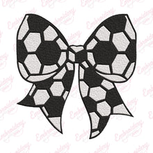Soccer Ball Bow Embroidery Design