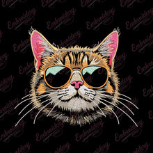 Cool Cat With Sunglasses Embroidery Design