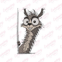 I Peeking You Llama Embroidery Design