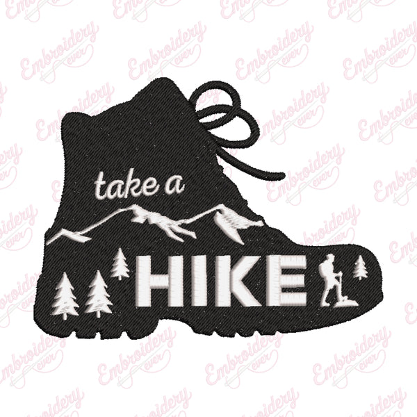 Take A Hike Hiking Embroidery Design