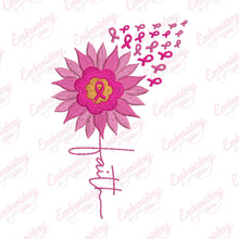 Fight Sunflower Breast Cancer Embroidery Design