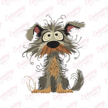 Crazy Dog Embroidery Design