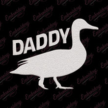 Daddy Duck Embroidery Design
