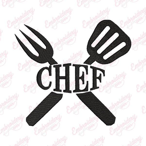 Chef Machine Embroidery Design