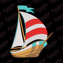 Sailing Machine Embroidery Design