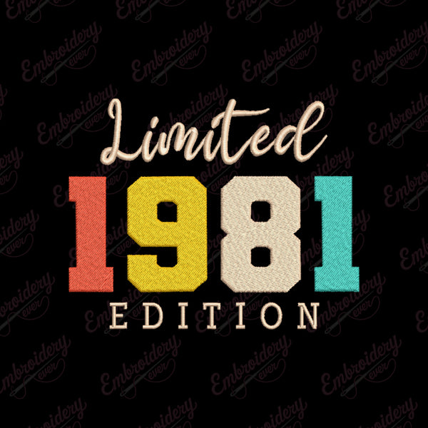 Limited 1981 Edition Embroidery Design