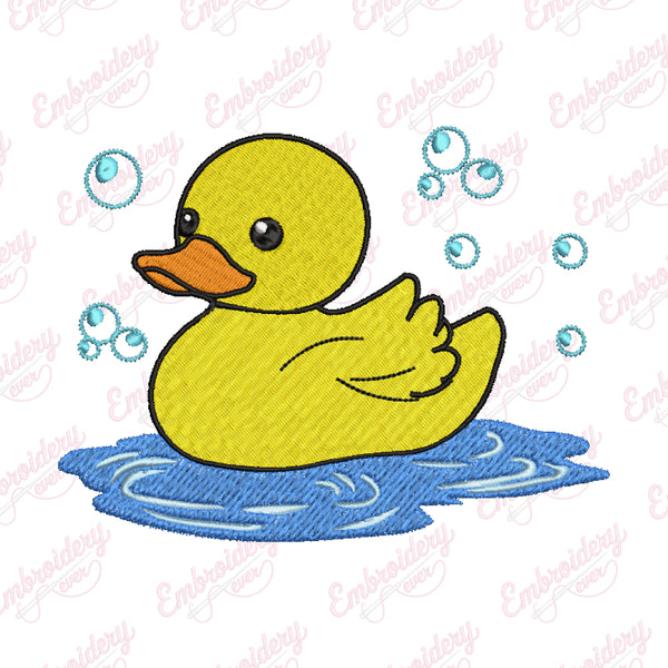Cute Duck Embroidery Design