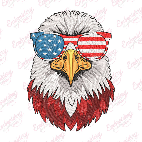 American Pride Eagle Embroidery Design