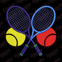 Tennis Rackets Embroidery Design
