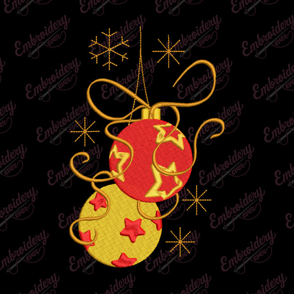 Christmas Jingle Bells Having Embroidery Design