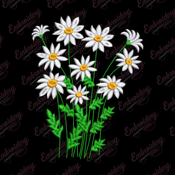 Whispers of the Daisy Embroidery Design