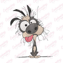 Funny Crazy Dog Embroidery Design
