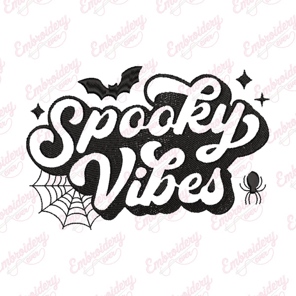 Spooky Vibes Halloween Embroidery Design