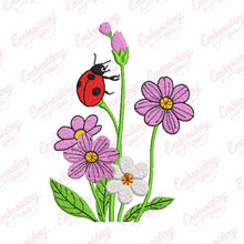Garden Ladybug Embroidery Design