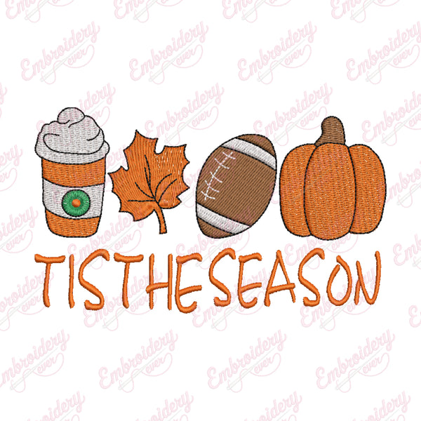 Tis The Season Embroidery Design For Fall Fun