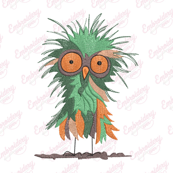 Lively Crazy Bird Machine Embroidery Design