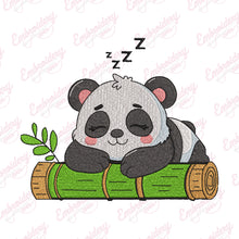 Sleepy Panda Embroidery Design