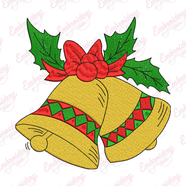 Christmas Bell Embroidery Design