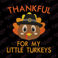 Sweet Little Turkey Thanksgiving Embroidery Design