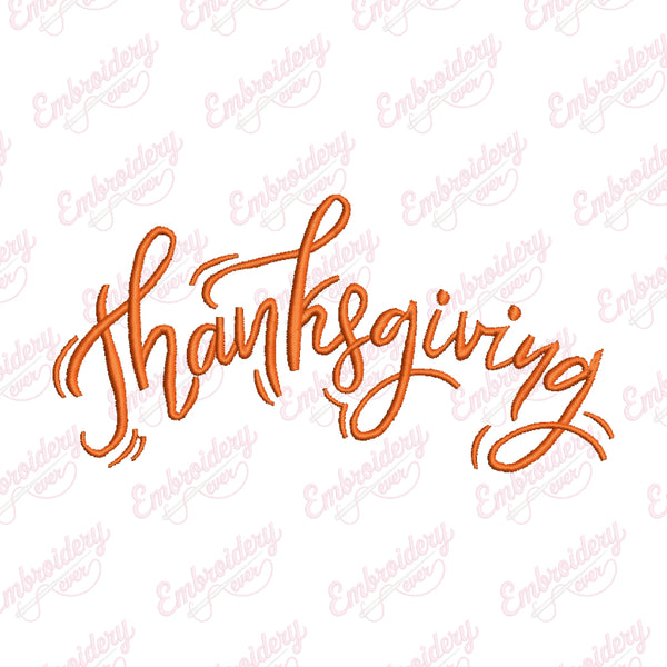 Happy Thanksgiving Day Embroidery Machine File