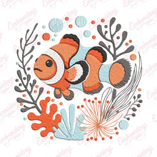 Tropical Fish Circle Machine Embroidery Design