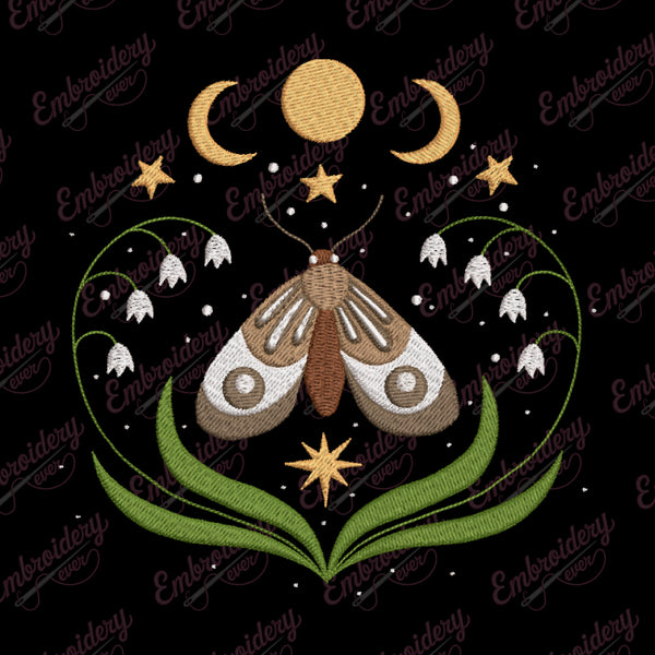 Magical Butterfly in the Night Machine Embroidery Files