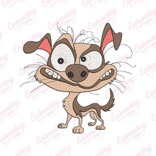 Crazy Dog Embroidery Design