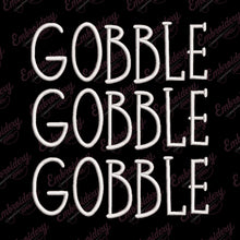 Gobble Gobble Thanksgiving Embroidery Design