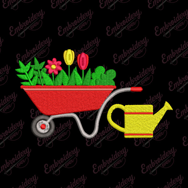 Garden Plant Gardening Embroidery Design