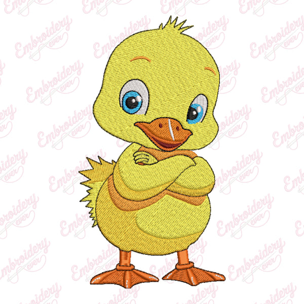 Little Yellow Duck Embroidery Design
