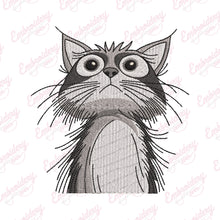 Cat Looking Upwards Embroidery Design