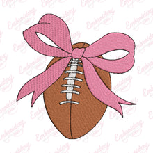 Bow American Football Embroidery Design