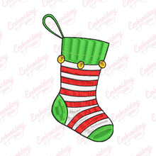 Hanging Christmas Stocking Embroidery Design