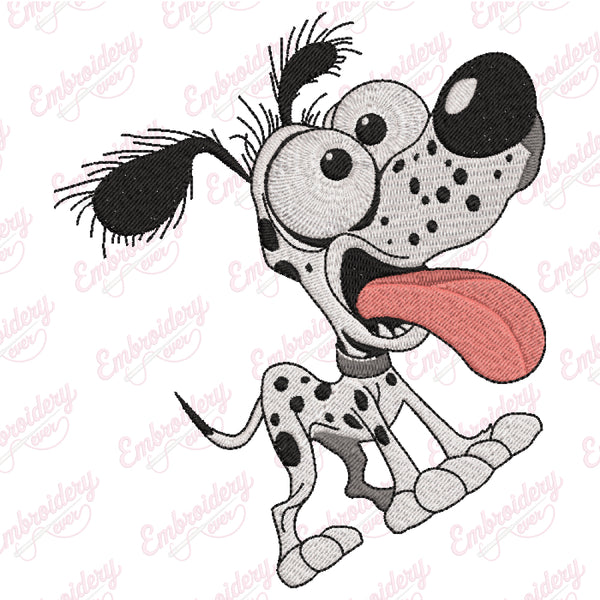 Funny Dalmatian Dog Embroidery Design