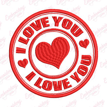 I Love You Valentine's Day Embroidery Design